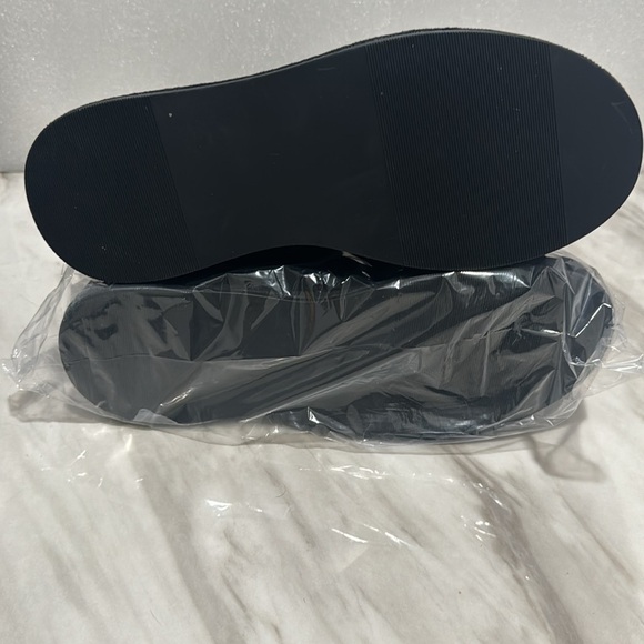 WILD PAIR Womens Black 2" Platform Earlee Round Toe Wedge Heeled Boots 11 - Picture 5 of 5